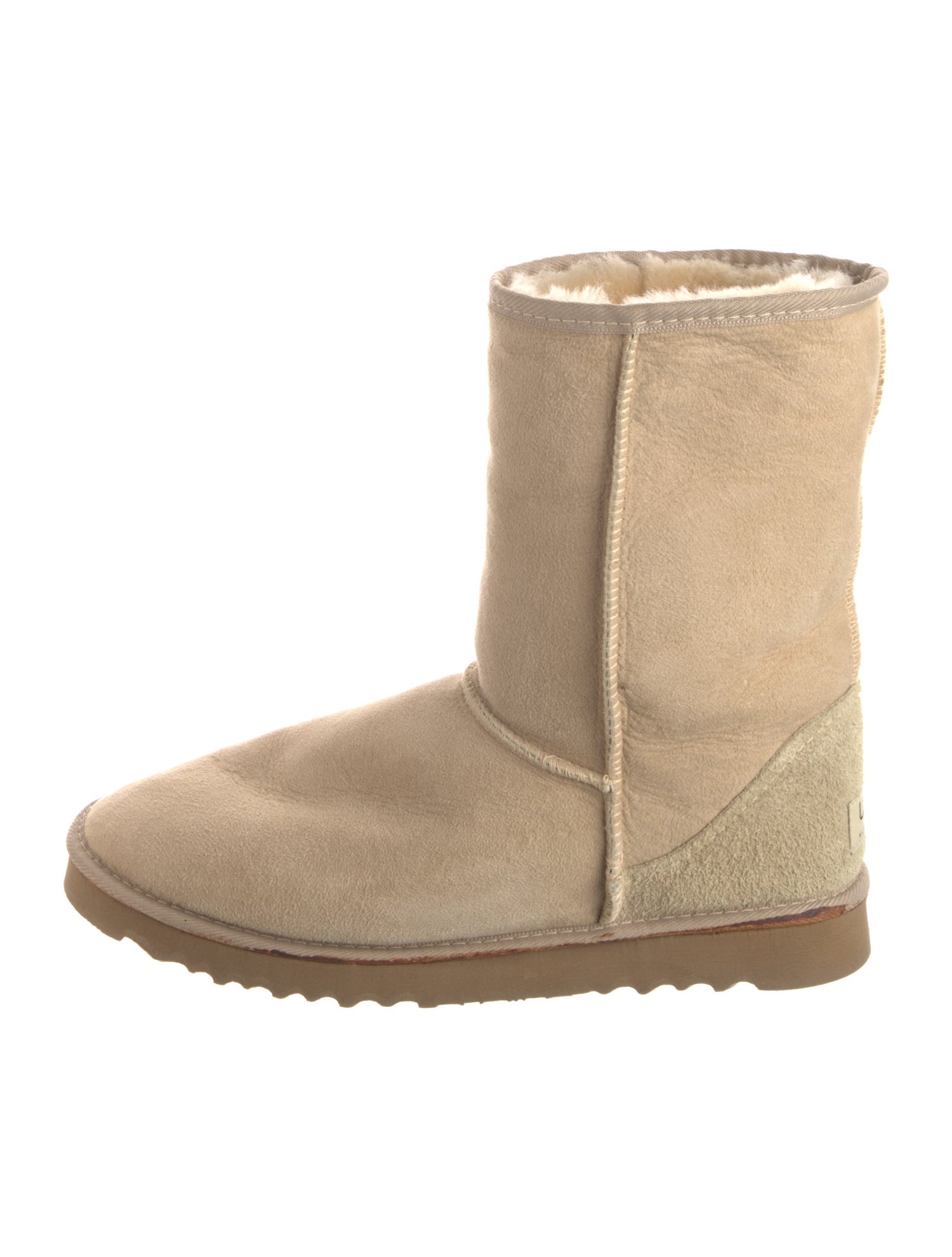 UGG Suede Fur Trim Boots